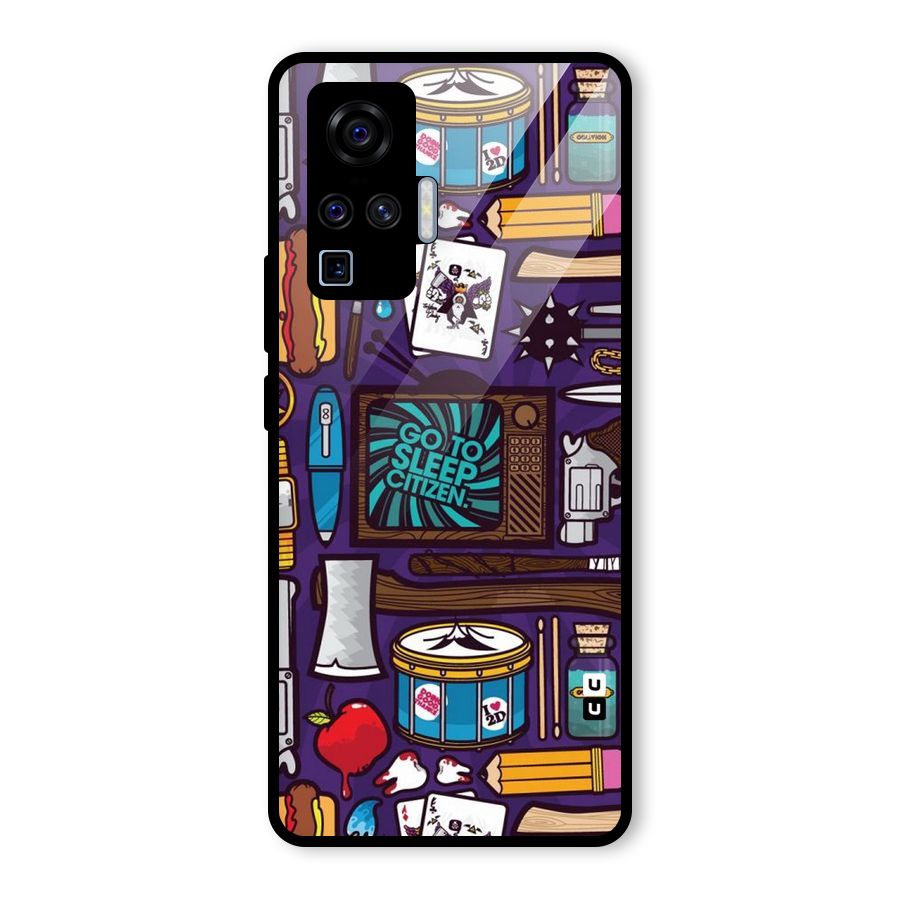 Go To Sleep Glass Back Case for Vivo X50 Pro