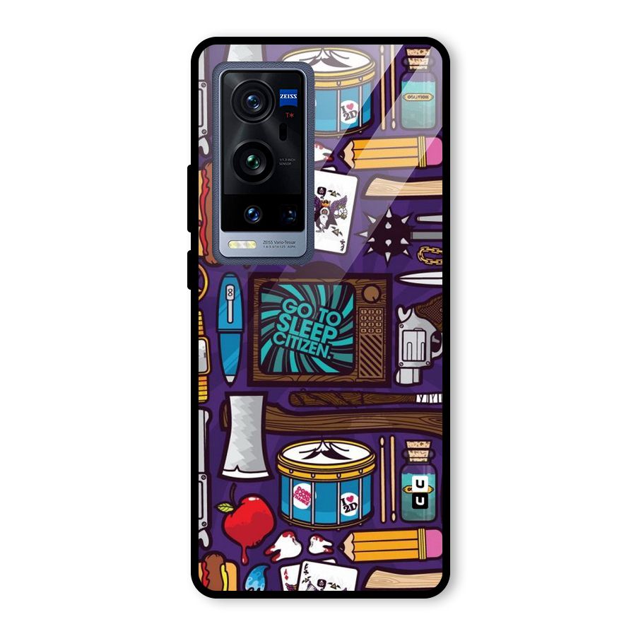 Go To Sleep Glass Back Case for Vivo X60 Pro Plus