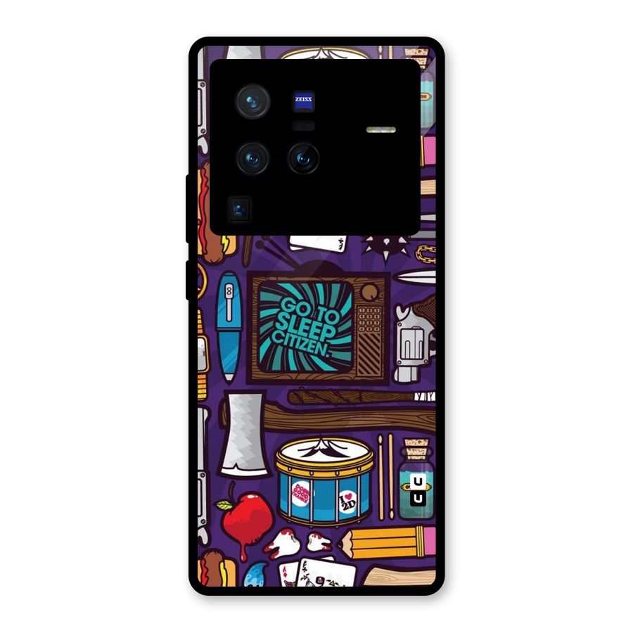 Go To Sleep Glass Back Case for Vivo X80 Pro