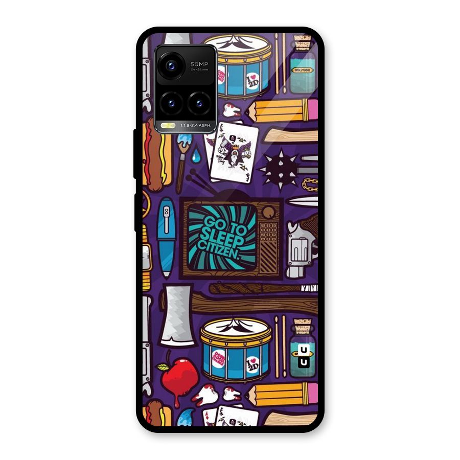 Go To Sleep Glass Back Case for Vivo Y21T