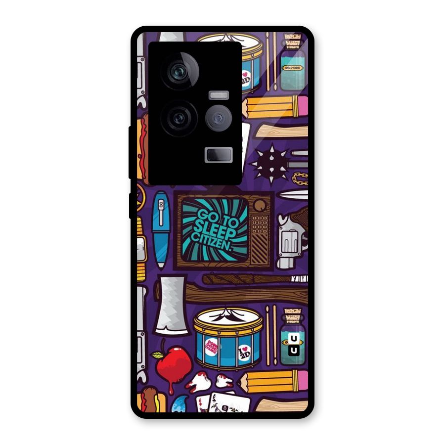 Go To Sleep Glass Back Case for Vivo iQOO 11 5G