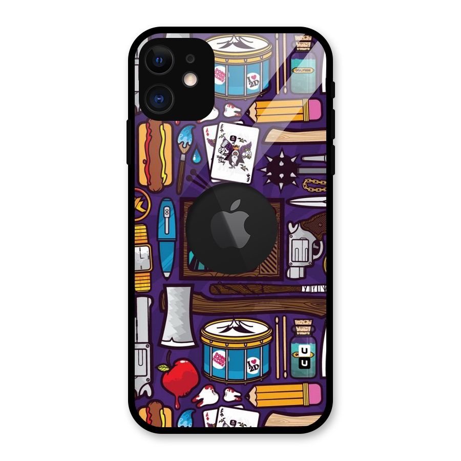 Go To Sleep Glass Back Case for iPhone 11 Logo Cut