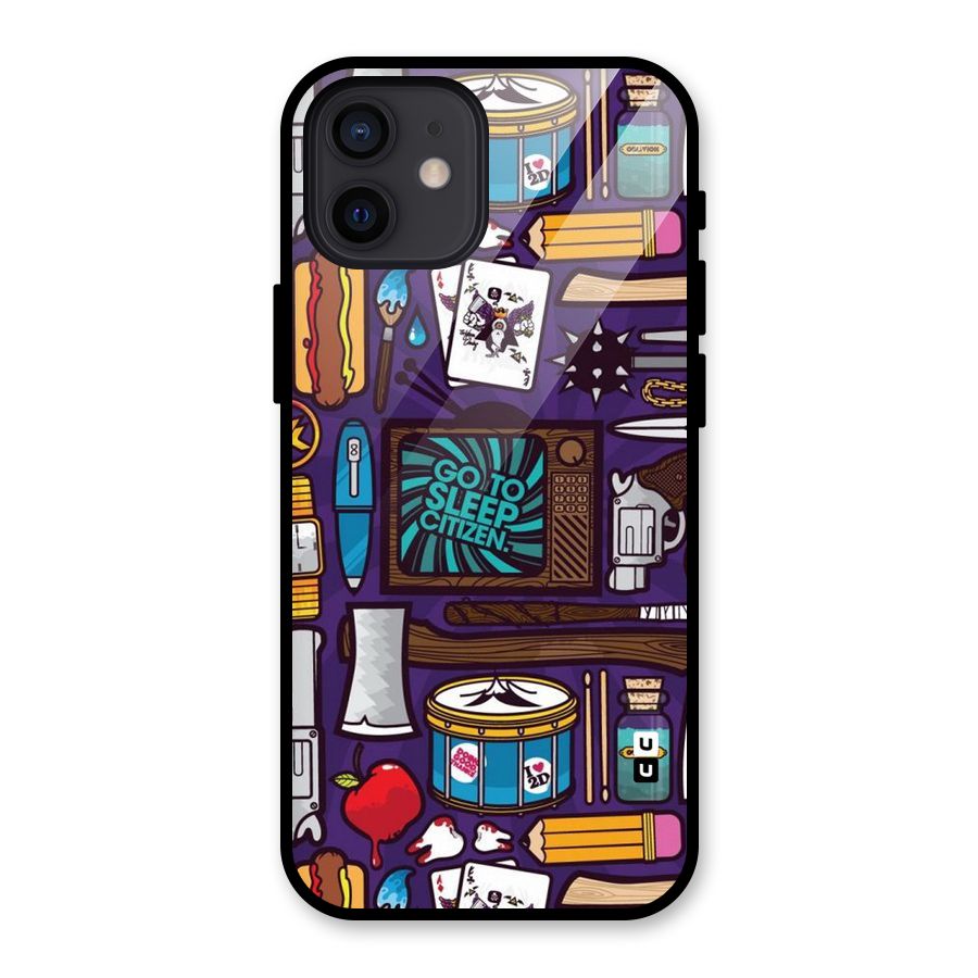 Go To Sleep Glass Back Case for iPhone 12