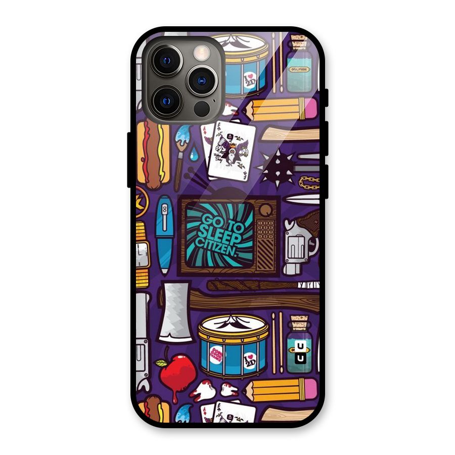 Go To Sleep Glass Back Case for iPhone 12 Pro