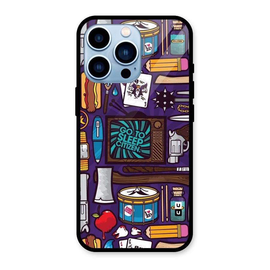 Go To Sleep Glass Back Case for iPhone 13 Pro
