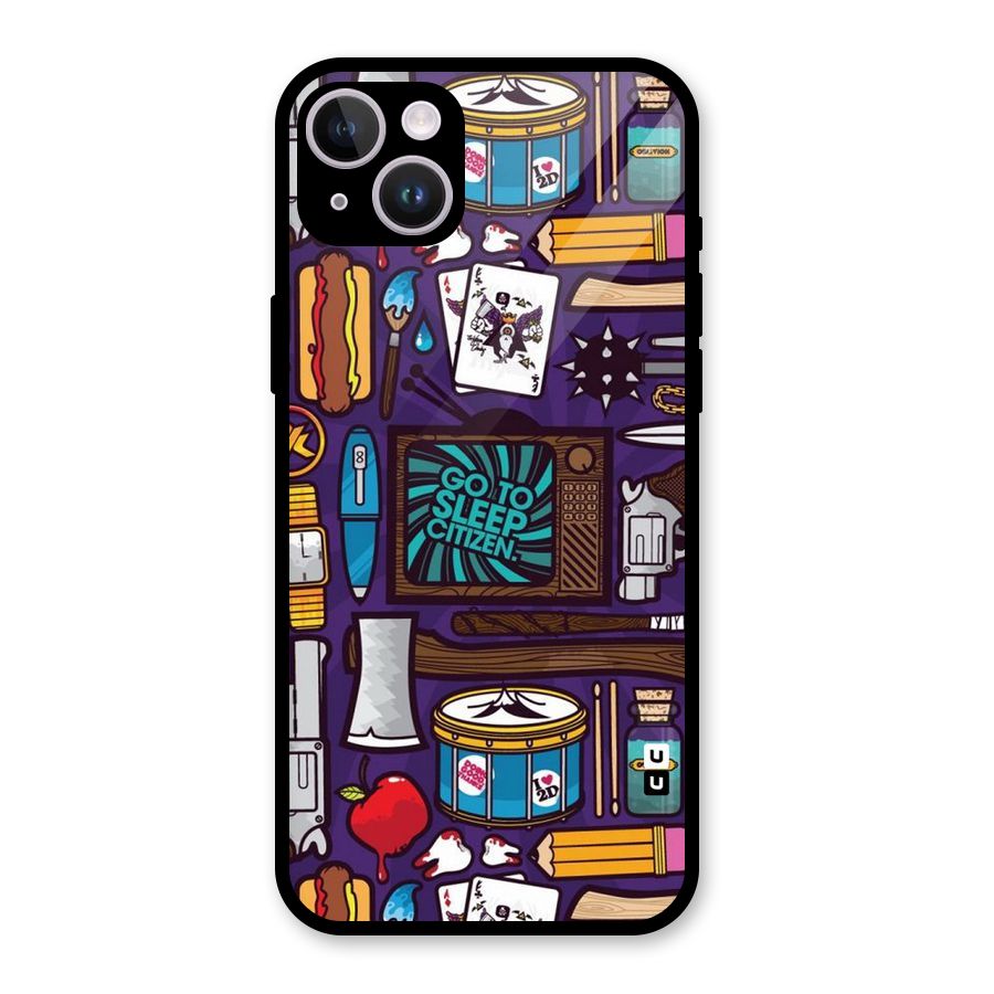 Go To Sleep Glass Back Case for iPhone 14 Plus