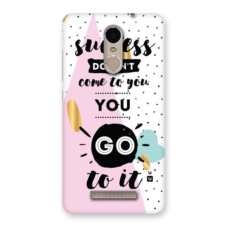 Go To Success Back Case for Xiaomi Redmi Note 3