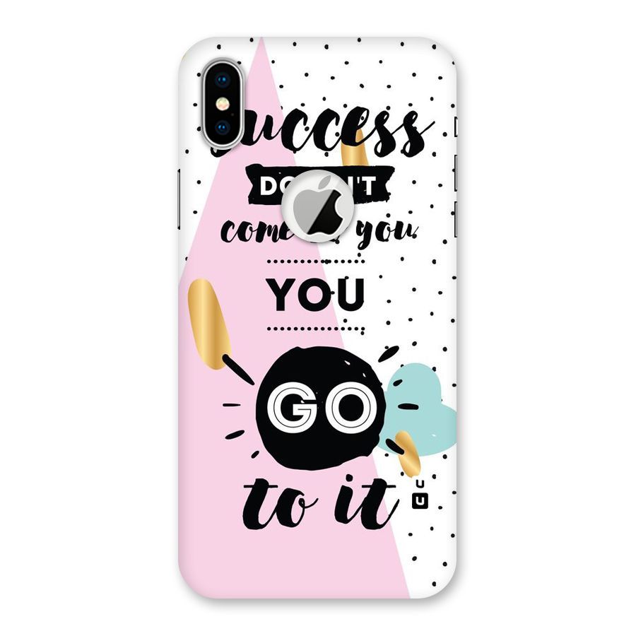 Go To Success Back Case for iPhone XS Logo Cut