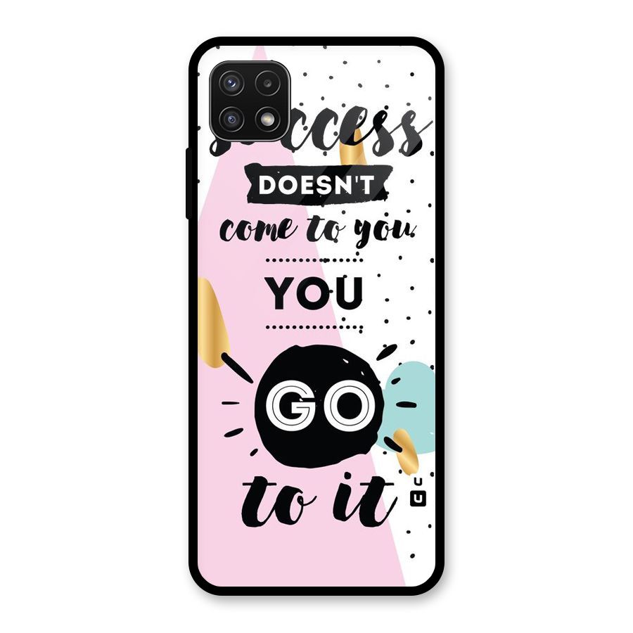 Go To Success Glass Back Case for Galaxy A22 5G