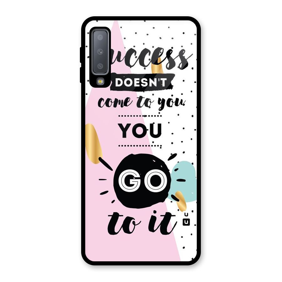 Go To Success Glass Back Case for Galaxy A7 (2018)
