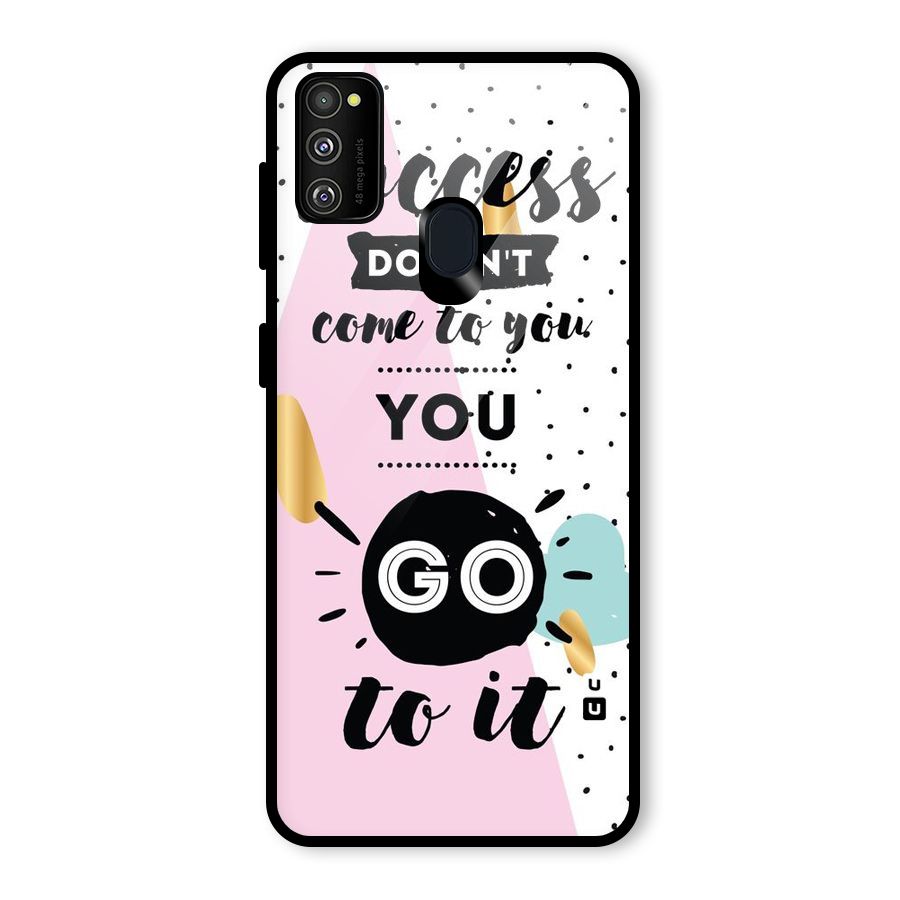 Go To Success Glass Back Case for Galaxy M30s