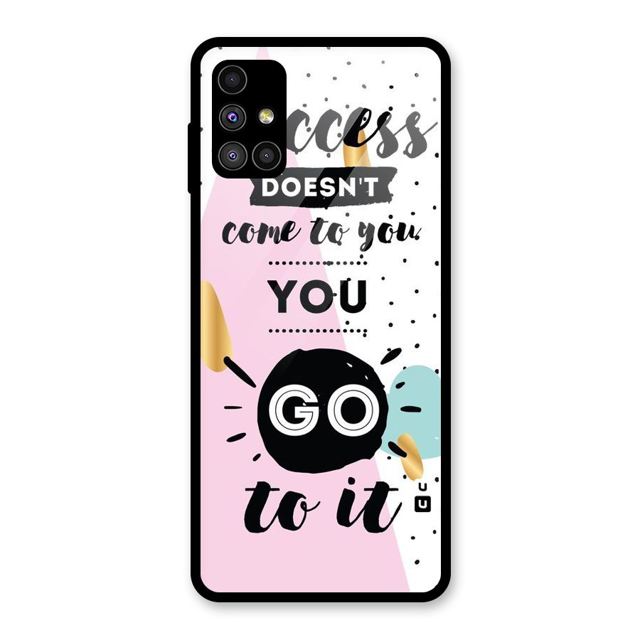 Go To Success Glass Back Case for Galaxy M51
