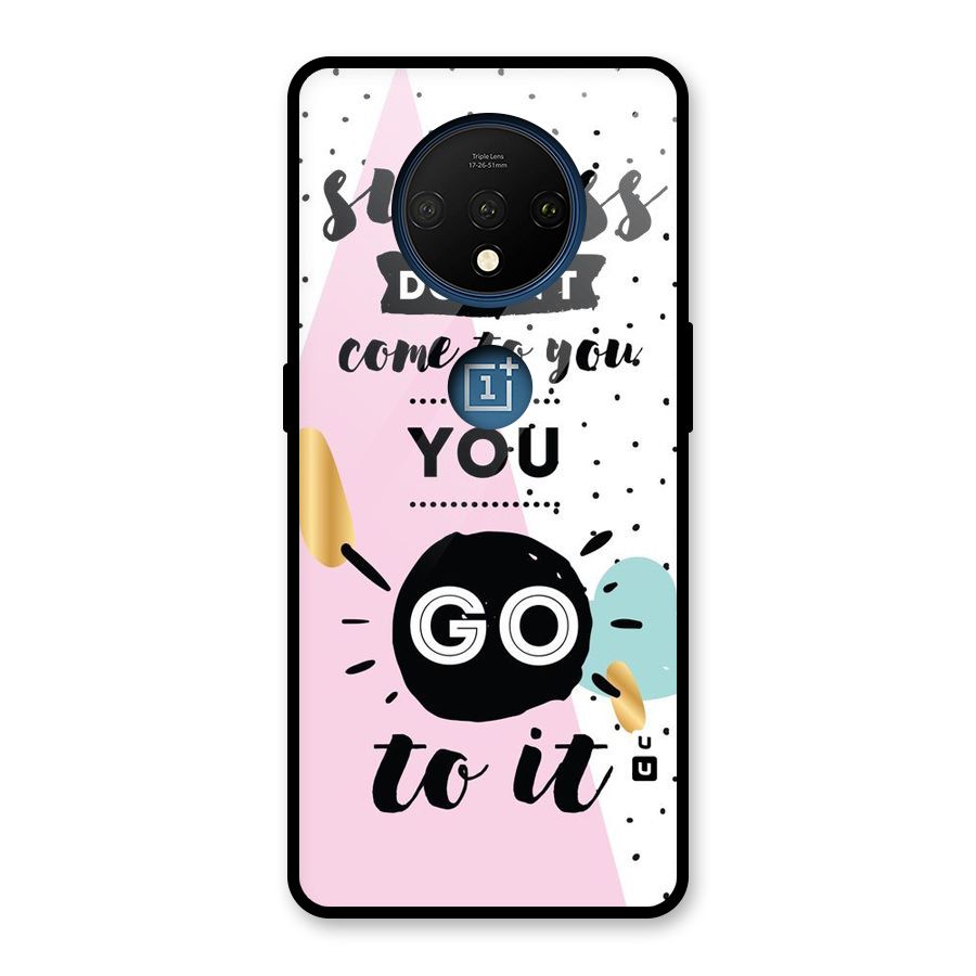 Go To Success Glass Back Case for OnePlus 7T
