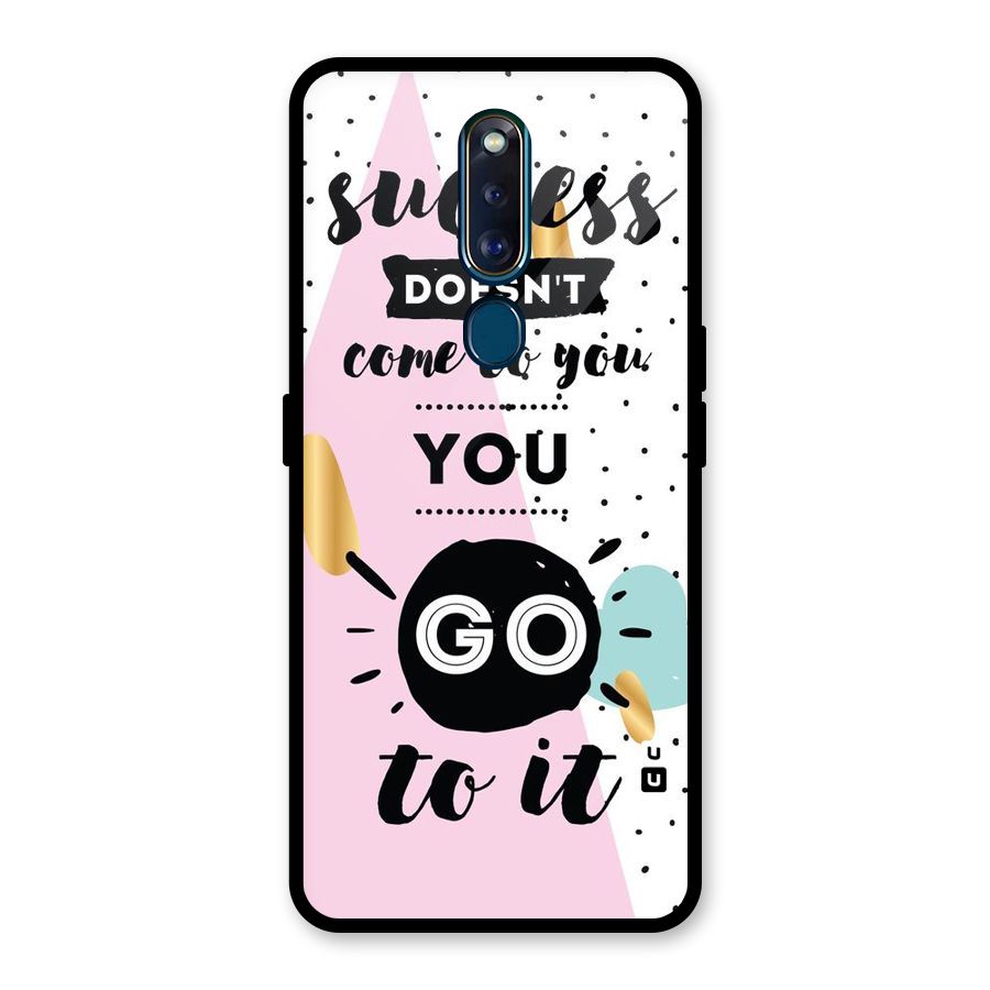Go To Success Glass Back Case for Oppo F11 Pro