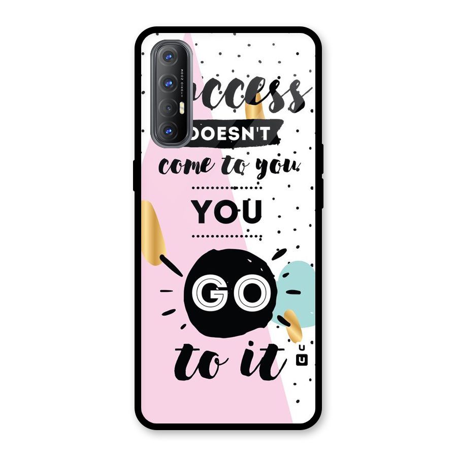 Go To Success Glass Back Case for Oppo Reno3 Pro