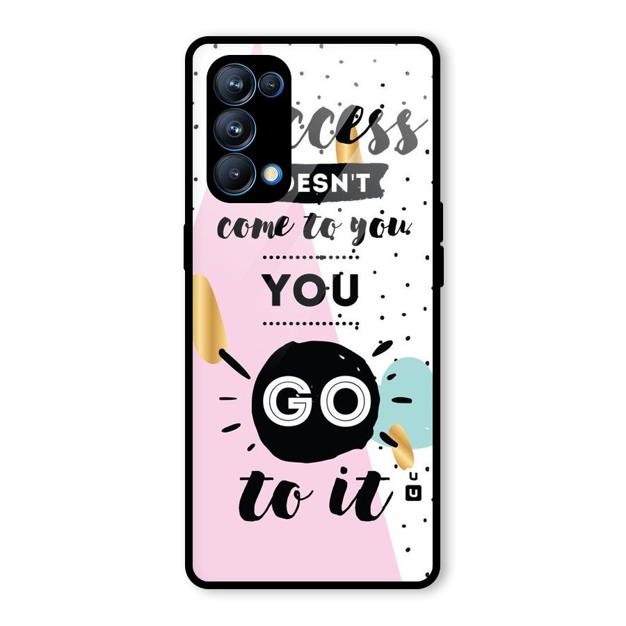 Go To Success Glass Back Case for Oppo Reno5 Pro 5G