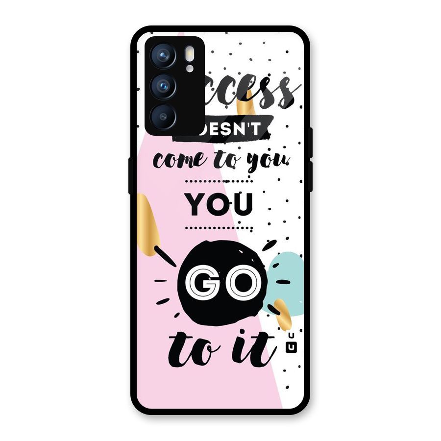 Go To Success Glass Back Case for Oppo Reno6 5G