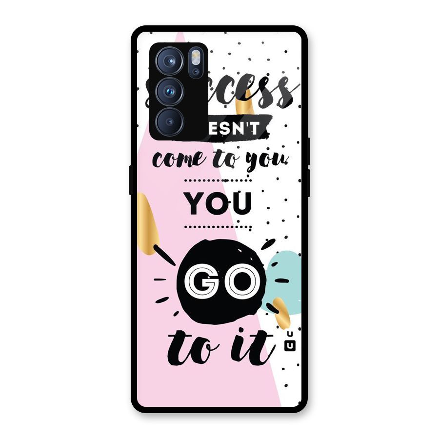 Go To Success Glass Back Case for Oppo Reno6 Pro 5G
