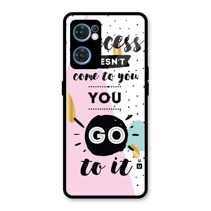 Go To Success Glass Back Case for Oppo Reno7 5G
