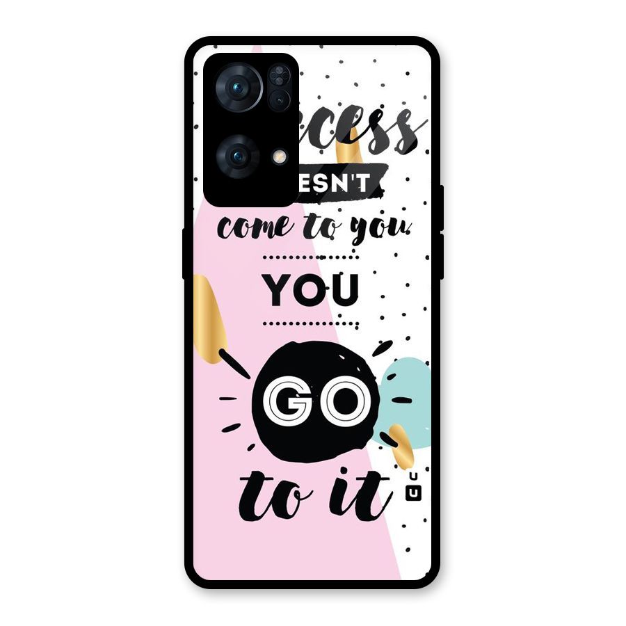 Go To Success Glass Back Case for Oppo Reno7 Pro 5G