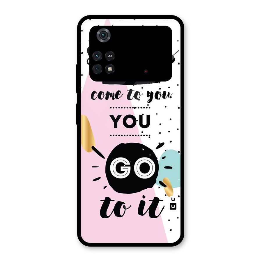 Go To Success Glass Back Case for Poco M4 Pro 4G