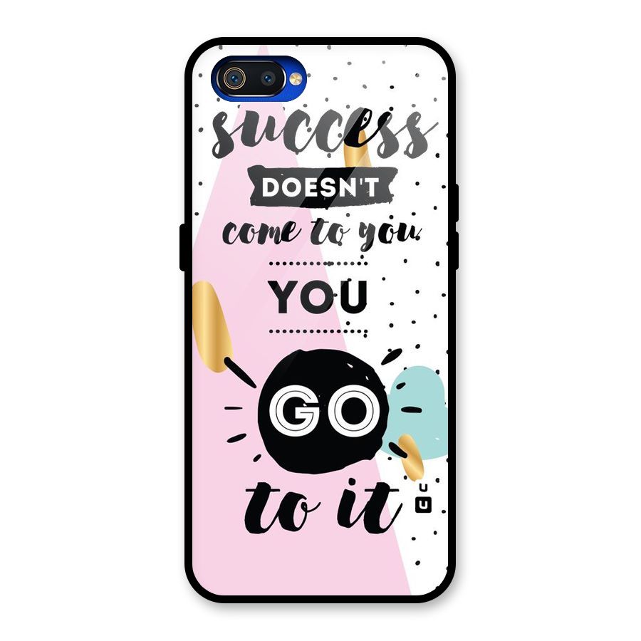 Go To Success Glass Back Case for Realme C2