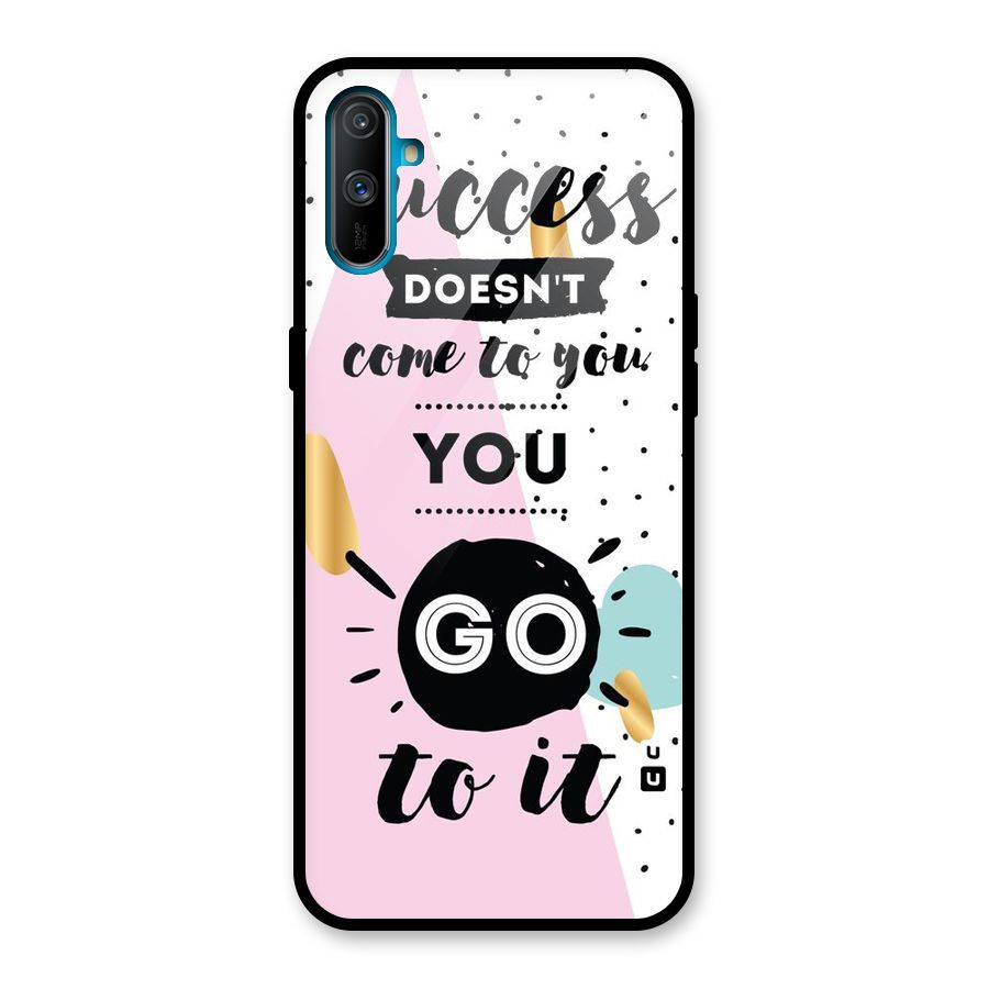 Go To Success Glass Back Case for Realme C3