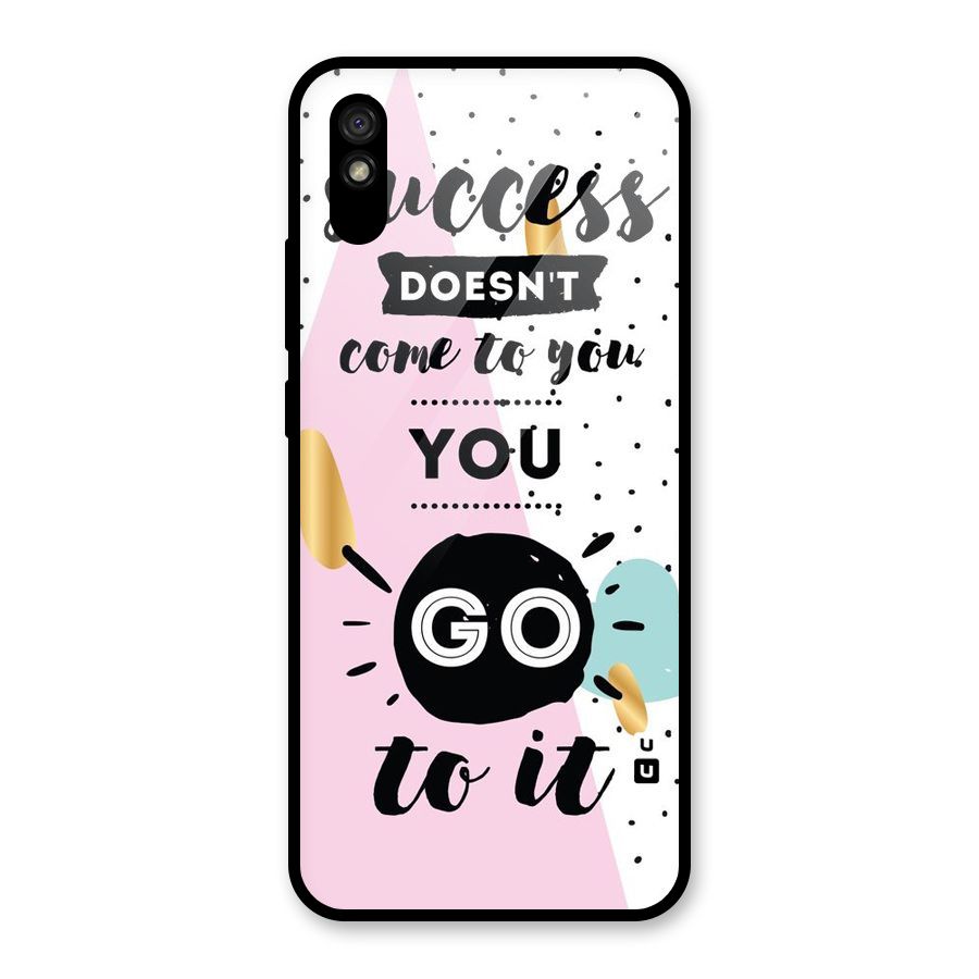 Go To Success Glass Back Case for Redmi 9A