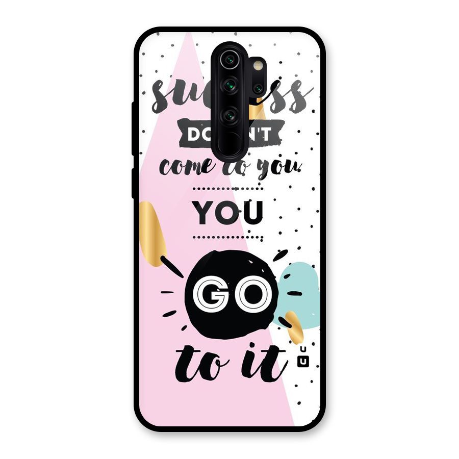 Go To Success Glass Back Case for Redmi Note 8 Pro