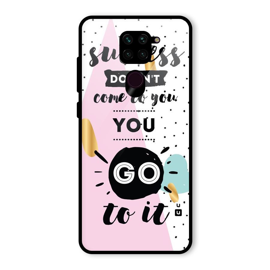 Go To Success Glass Back Case for Redmi Note 9