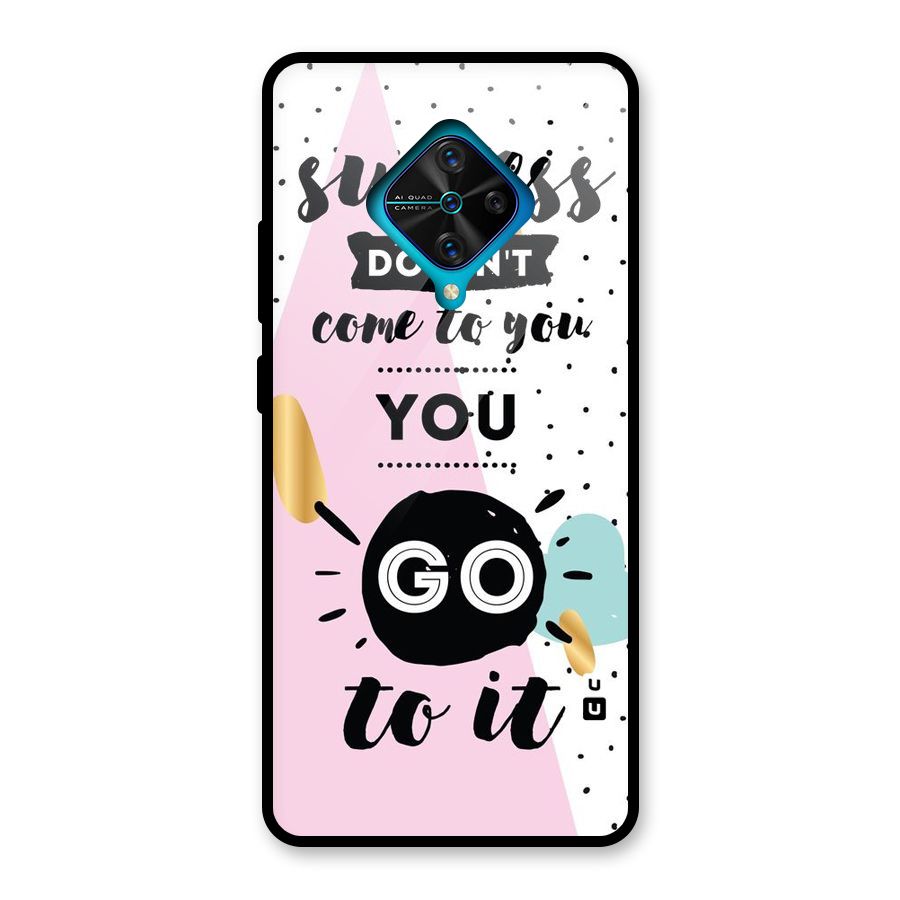 Go To Success Glass Back Case for Vivo S1 Pro