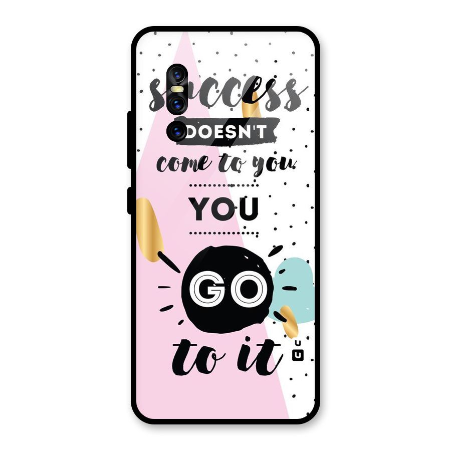 Go To Success Glass Back Case for Vivo V15 Pro
