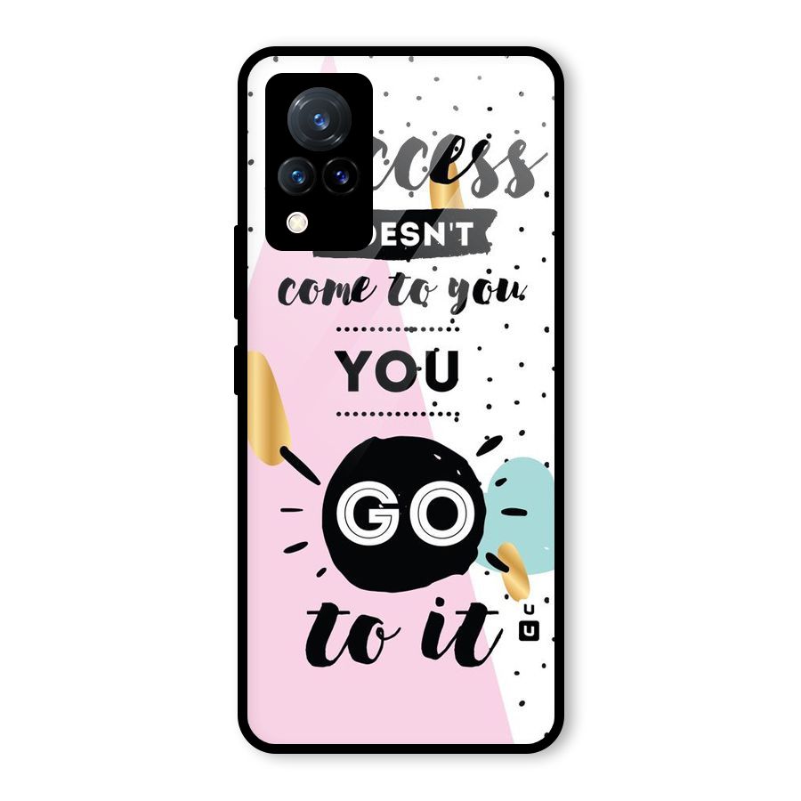 Go To Success Glass Back Case for Vivo V21 5G