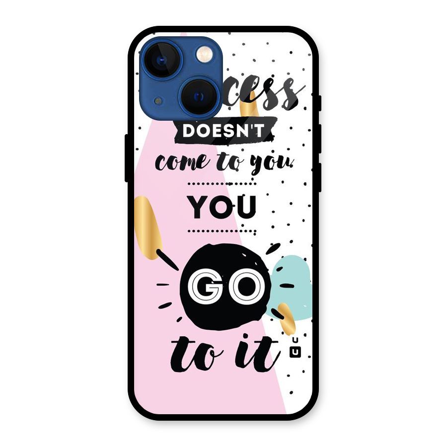 Go To Success Glass Back Case for iPhone 13 Mini