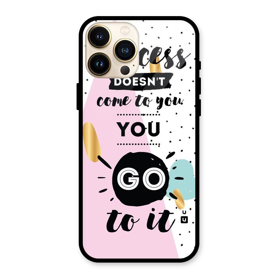 Go To Success Glass Back Case for iPhone 13 Pro Max