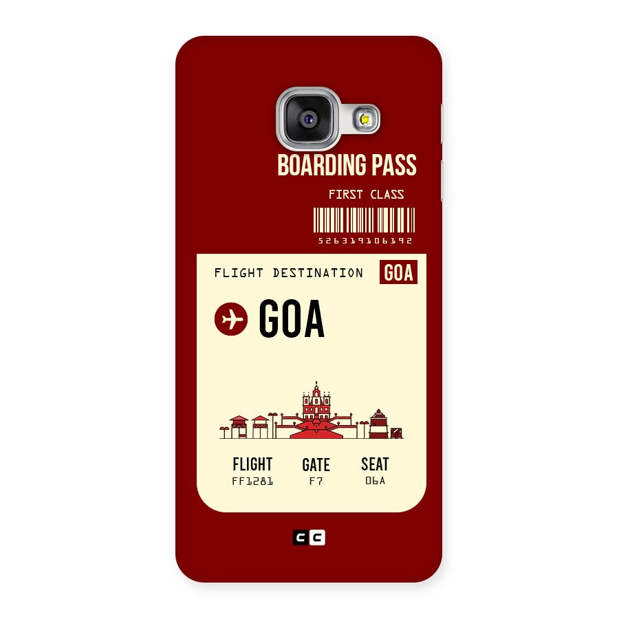 Goa Boarding Pass Back Case for Galaxy A3 2016