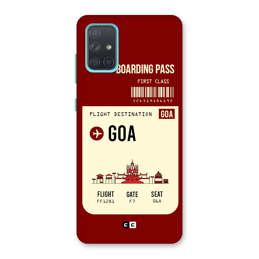 Goa Boarding Pass Back Case for Galaxy A71