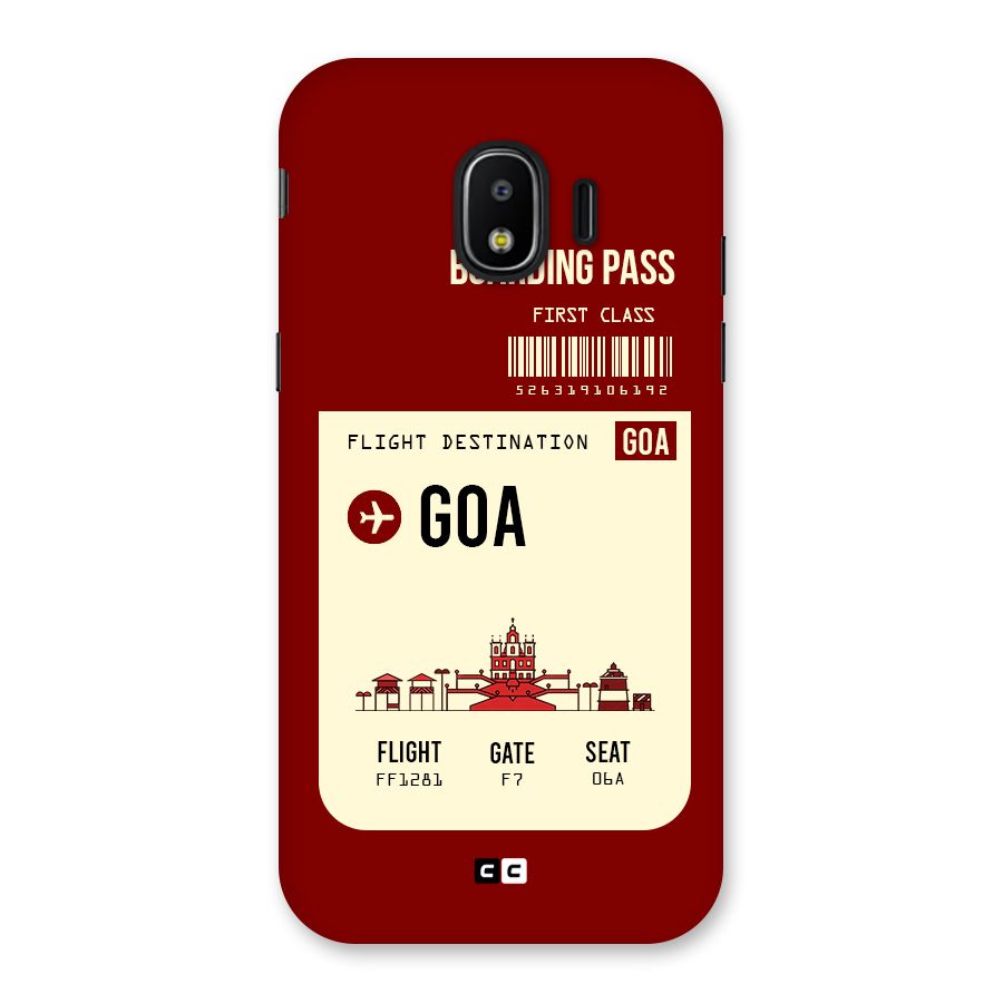 Goa Boarding Pass Back Case for Galaxy J2 Pro 2018