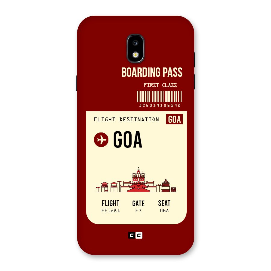 Goa Boarding Pass Back Case for Galaxy J7 Pro