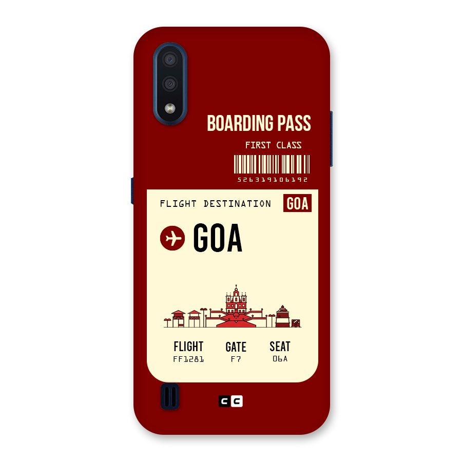 Goa Boarding Pass Back Case for Galaxy M01