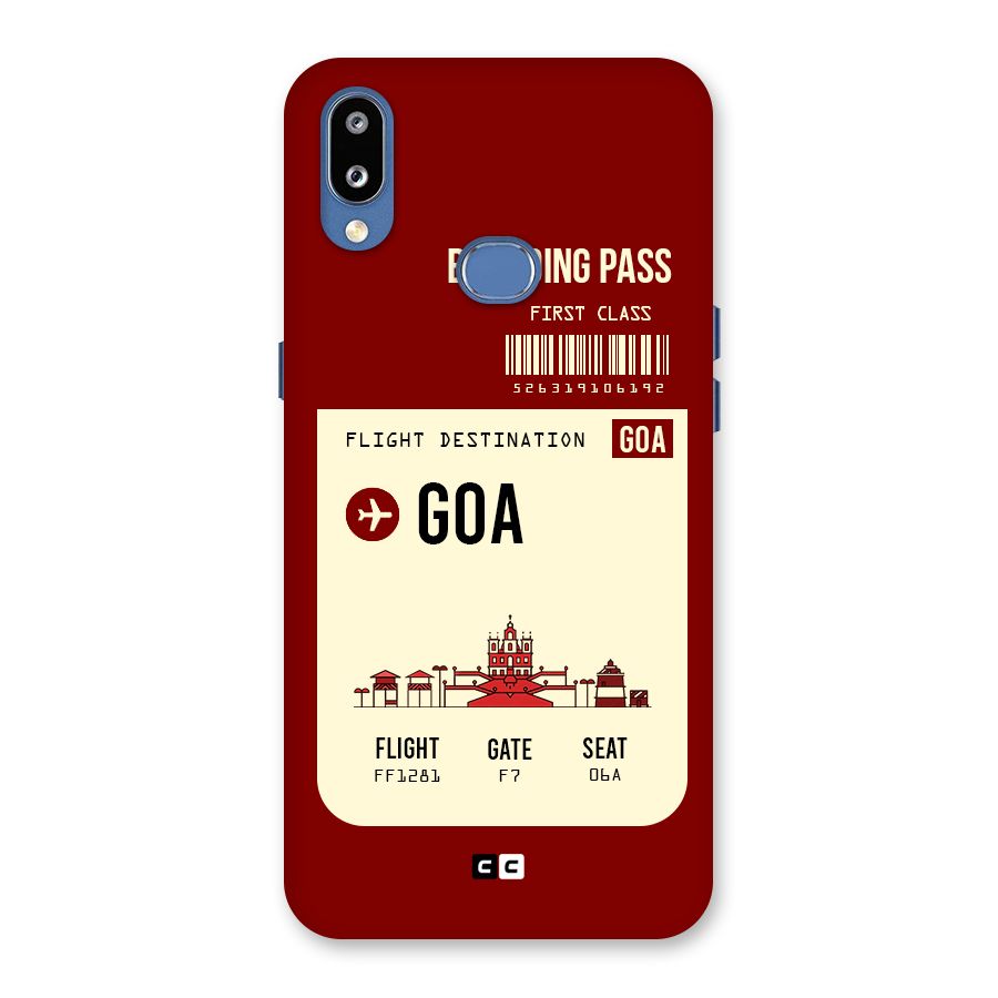 Goa Boarding Pass Back Case for Galaxy M01s