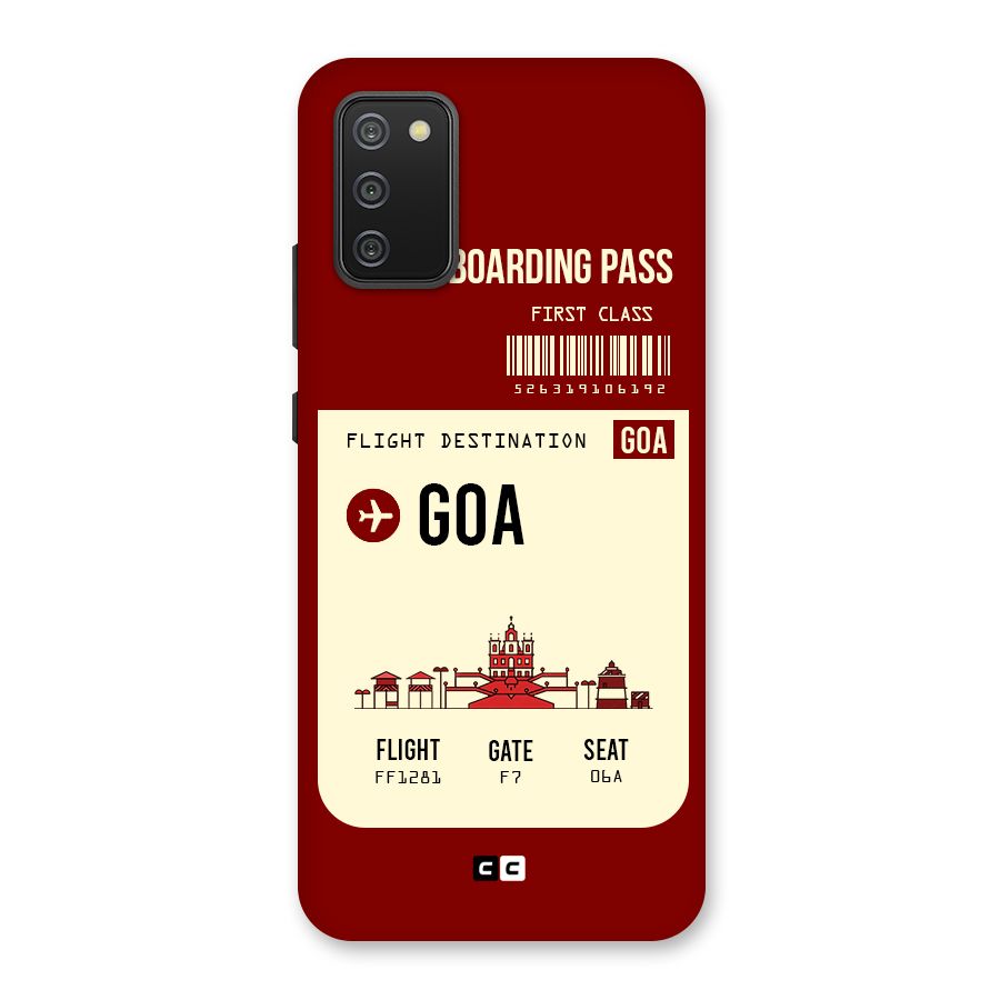 Goa Boarding Pass Back Case for Galaxy M02s