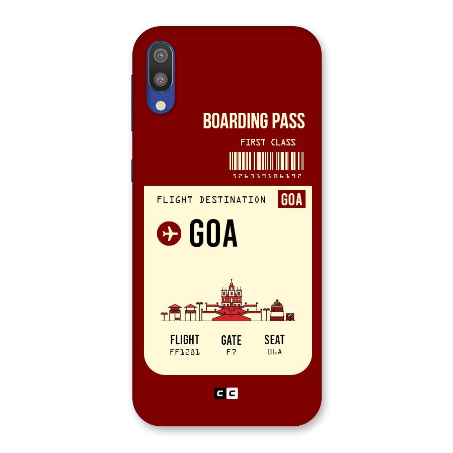 Goa Boarding Pass Back Case for Galaxy M10