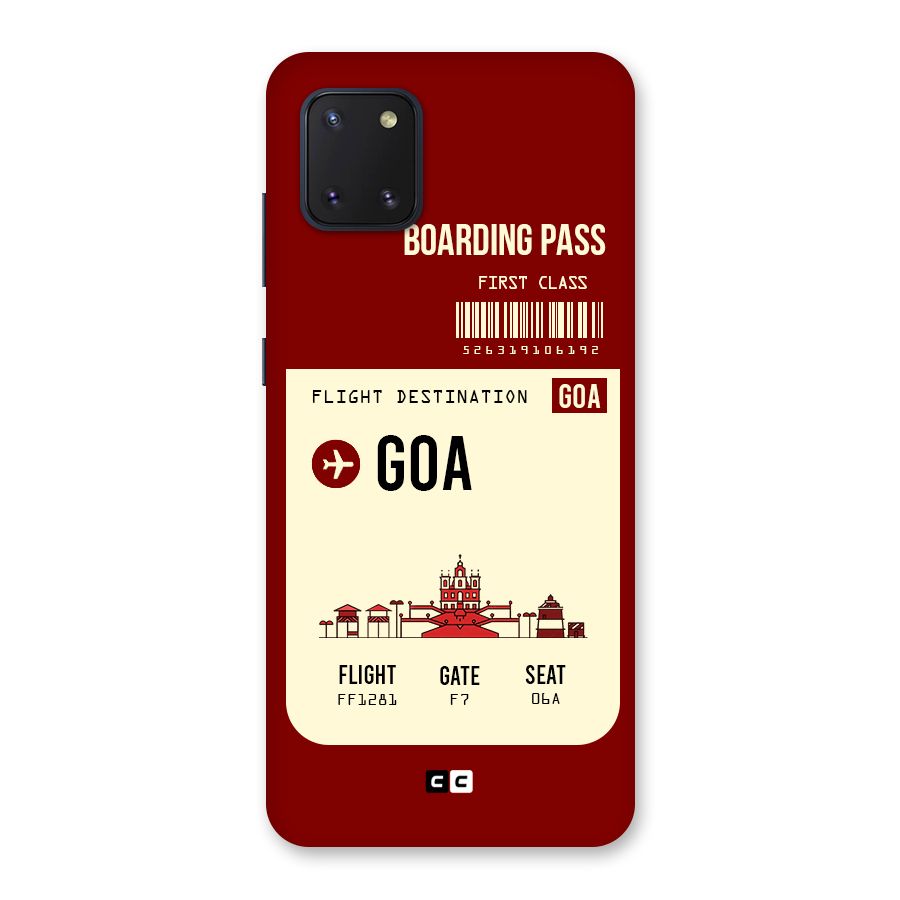 Goa Boarding Pass Back Case for Galaxy Note 10 Lite