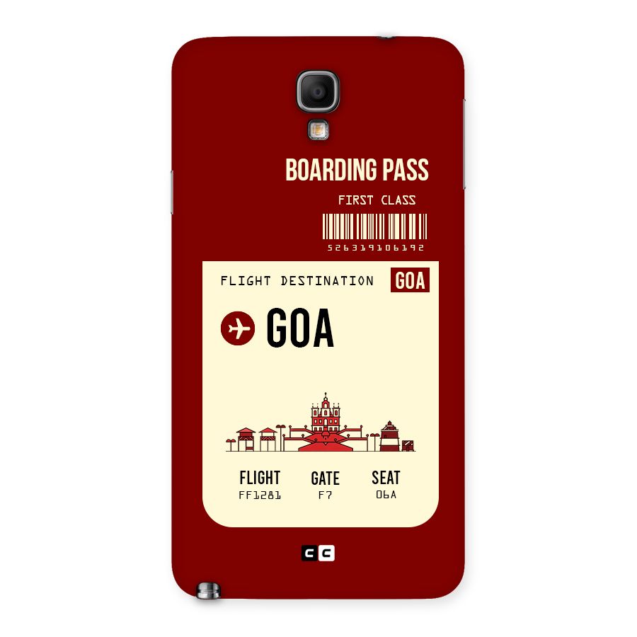 Goa Boarding Pass Back Case for Galaxy Note 3 Neo