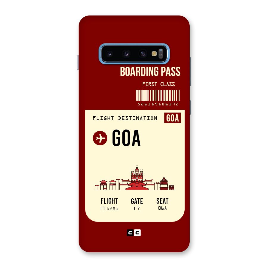 Goa Boarding Pass Back Case for Galaxy S10 Plus
