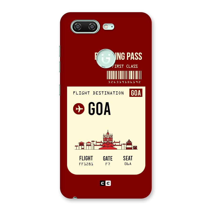 Goa Boarding Pass Back Case for Gionee S10