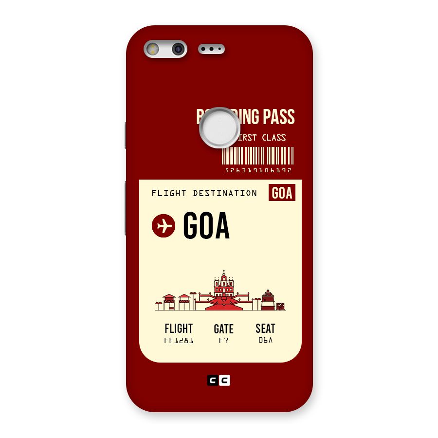 Goa Boarding Pass Back Case for Google Pixel