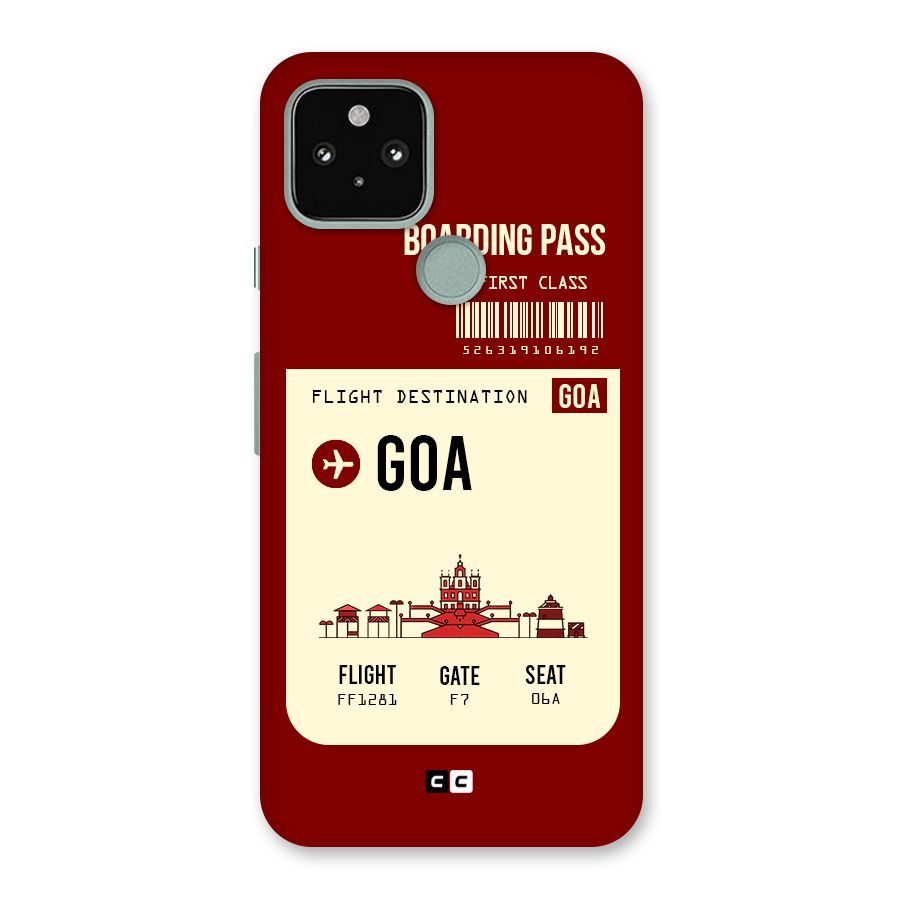 Goa Boarding Pass Back Case for Google Pixel 5