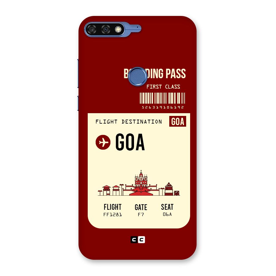 Goa Boarding Pass Back Case for Honor 7C